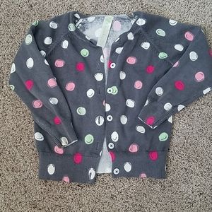 Polka dot cardigan sweater